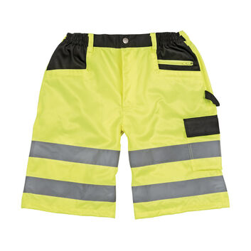 Result Safeguard Safety Cargo Shorts Fluro Yellow