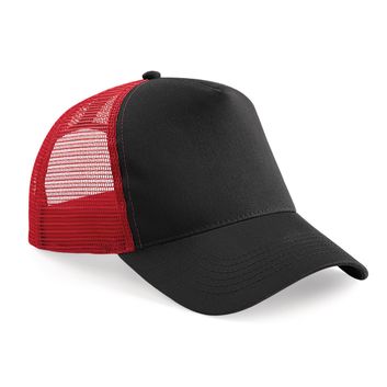 Beechfield  Snapback Trucker Black/Classic Red