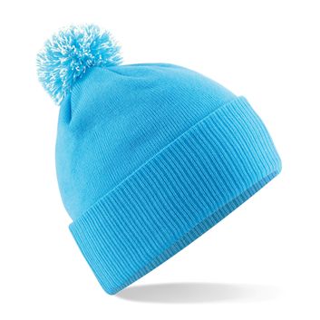 Beechfield  Snowstar® Beanie Surf Blue/Off White