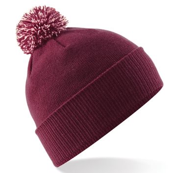 Beechfield  Snowstar® Beanie Burgundy/Off White