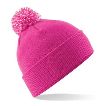 Beechfield  Snowstar® Beanie Fuchsia/Off White
