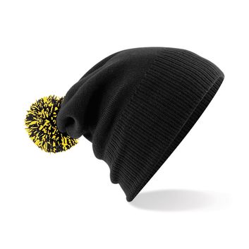 Beechfield  Snowstar® Beanie Black/Yellow