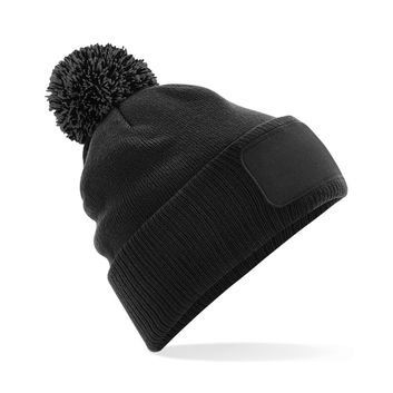 Beechfield  Snowstar® Patch Beanie Black/Graphite