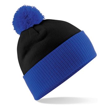 Beechfield  Snowstar® Two-Tone Beanie Black/bright Royal