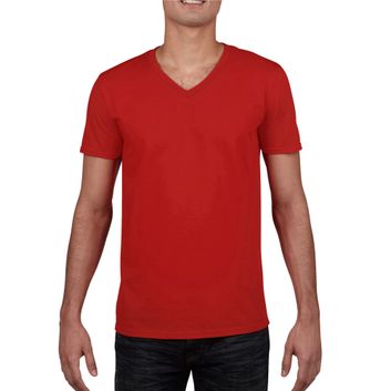 Gildan Softstyle® Adult V-Neck T-Shirt Red