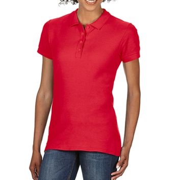 Gildan Softstyle® Ladies' Double Pique Polo Red