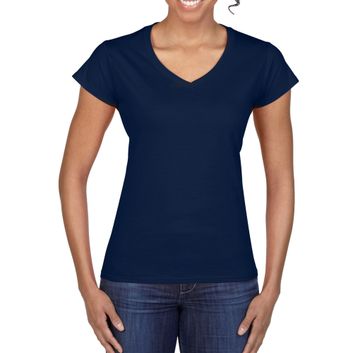 Gildan Softstyle® Ladies' V-Neck T-Shirt Navy Blue
