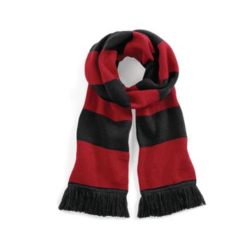 Beechfield  Stadium Scarf Black/Classic Red