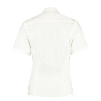 Kustom Kit Tailored Fit Short Sleeve City Shirt White