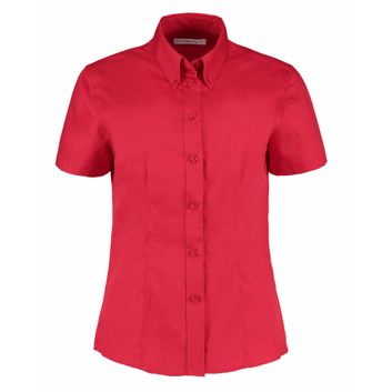 Kustom Kit Tailored Fit Short Sleeve Premium Oxford Shirt