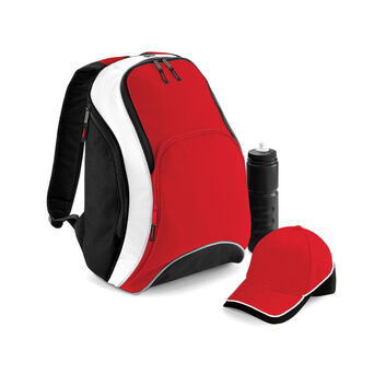 Bagbase Teamwear Backpack Classic Red/Black/White