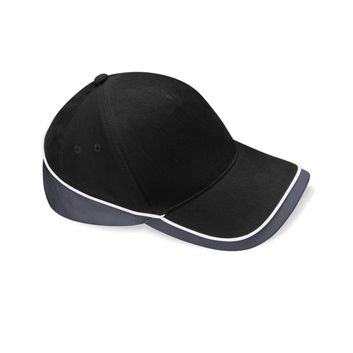 Beechfield  Teamwear Competition Cap Black/Graphite Grey/White