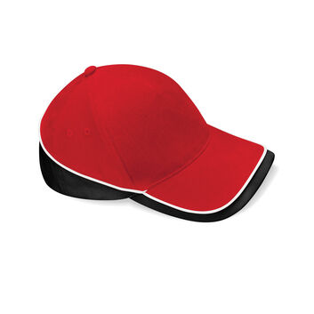 Beechfield  Teamwear Competition Cap Classic Red/Black/White