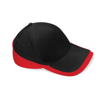 Beechfield  Teamwear Competition Cap Black/Classic Red