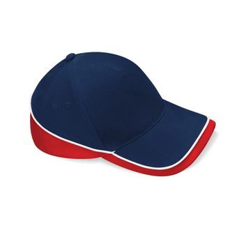 Beechfield  Teamwear Competition Cap F Navy/Classic Red/White