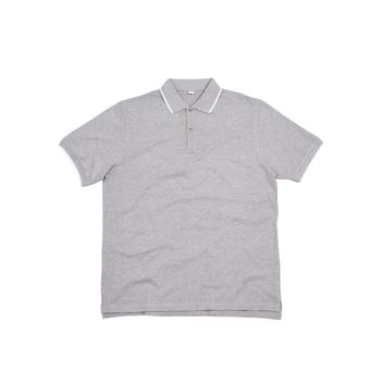 Mantis The Tipped Polo Heather Grey Melange/White
