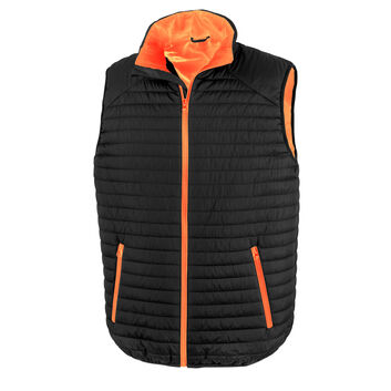 Result Genuine Recycled Thermoquilt Gilet Black/Orange