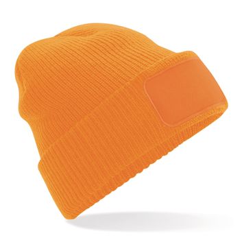 Beechfield  Thinsulate Patch Beanie Fluoresent Orange