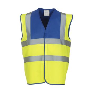 Yoko Two Tone Class 1 Waistcoat Royal/Hi-Vis Yellow