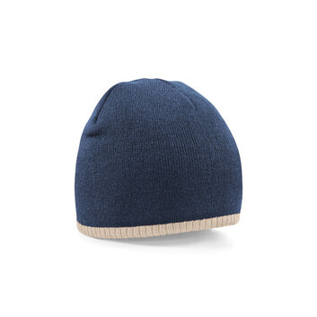Beechfield  Two-Tone Pull On Beanie French Navy/Stone