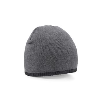 Beechfield  Two-Tone Pull On Beanie Graphite Grey/Black