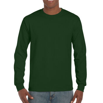 Gildan Ultra Cotton Adult Long Sleeve T-Shirt Forest Green