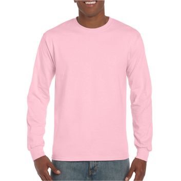 Gildan Ultra Cotton Adult Long Sleeve T-Shirt Light Pink