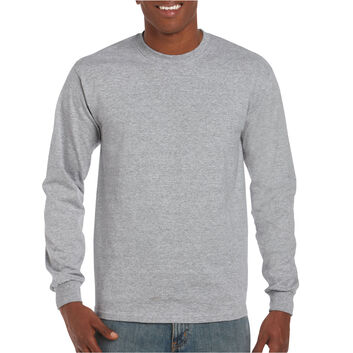 Gildan Ultra Cotton Adult Long Sleeve T-Shirt Sport Grey