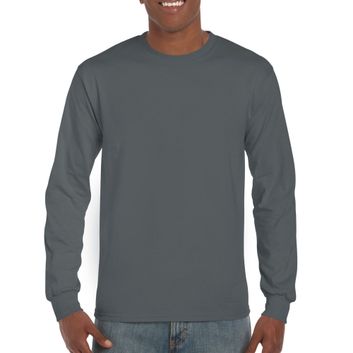 Gildan Ultra Cotton Adult Long Sleeve T-Shirt Charcoal