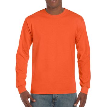 Gildan Ultra Cotton Adult Long Sleeve T-Shirt Orange