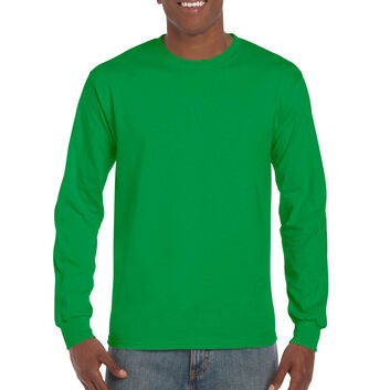 Gildan Ultra Cotton Adult Long Sleeve T-Shirt Irish Green