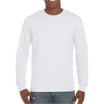 Gildan Ultra Cotton Adult Long Sleeve T-Shirt White