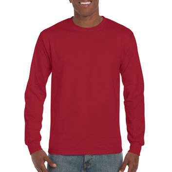 Gildan Ultra Cotton Adult Long Sleeve T-Shirt Cardinal