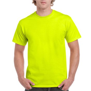 Gildan Ultra Cotton Adult T-Shirt Safety Green