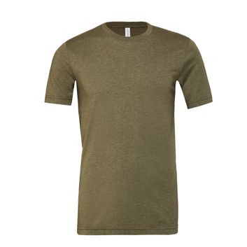 Bella Unisex Heather Jersey Short Sleeve Tee Heather Olive Green