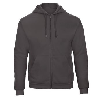 B&amp;C Unisex ID.205 50/50 Hooded Full Zip Sweat Anthracite