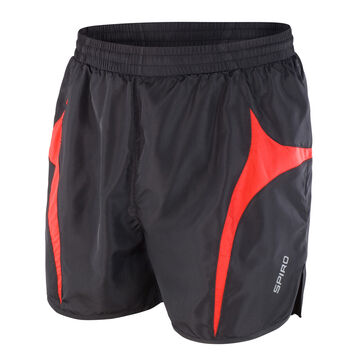 Spiro Unisex Micro-Lite Running Shorts Black/Red