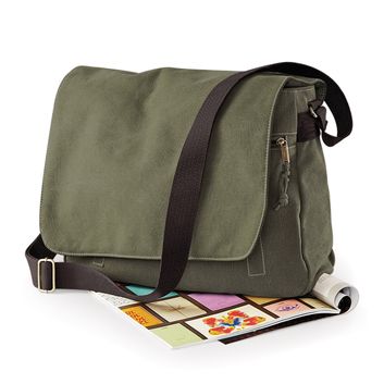 Quadra Vintage Canvas Despatch Bag Vintage Military Green