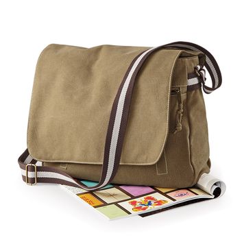 Quadra Vintage Canvas Despatch Bag Sahara
