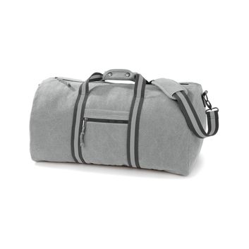 Quadra Vintage Canvas Holdall Vintage Light Grey