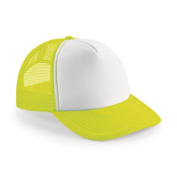 Beechfield  Vintage Snapback Trucker Flourescent Yellow/ White