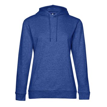 B&amp;C Women's #Hooded Sweat Heather Royal Blue