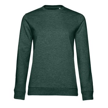 B&amp;C Women's #Set In Sweatshirt Heather Dark Green