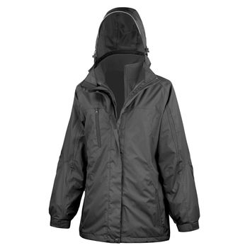 Result Women's 3-in-1 Journey Jacket with softshell inner Black/Black