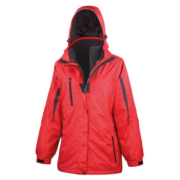 Result Women's 3-in-1 Journey Jacket with softshell inner Red/Black