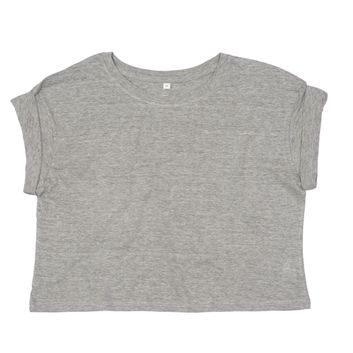 Mantis Women's Crop Top T Heather Grey Melange