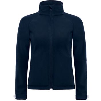 B&amp;C Women's Hooded Softshell Navy Blue