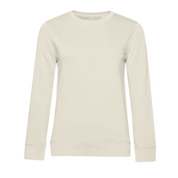 B&amp;C Women's Organic Crew Neck Sweat Off White