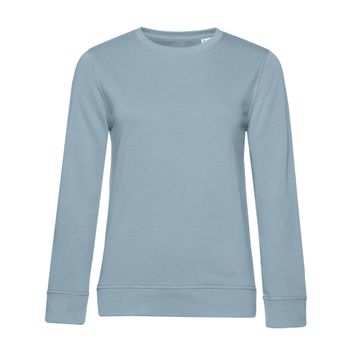 B&amp;C Women's Organic Crew Neck Sweat Blue Fog