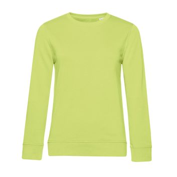 B&amp;C Women's Organic Crew Neck Sweat Lime